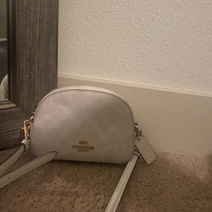 White coach mini serena crossbody